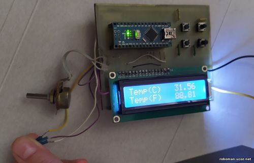 Термометр на arduino nano и LCD 1602